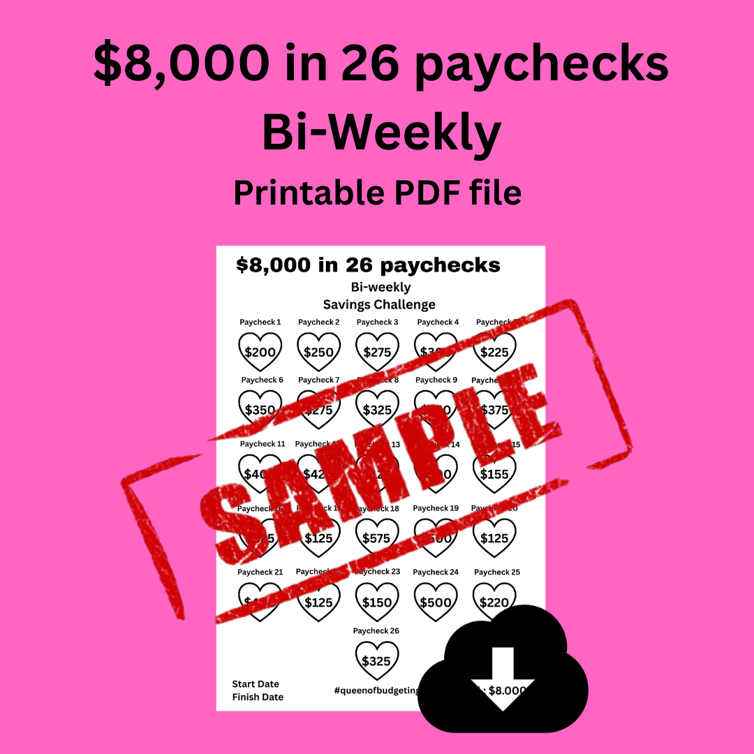 $8,000 in 26 paychecks bi-weekly