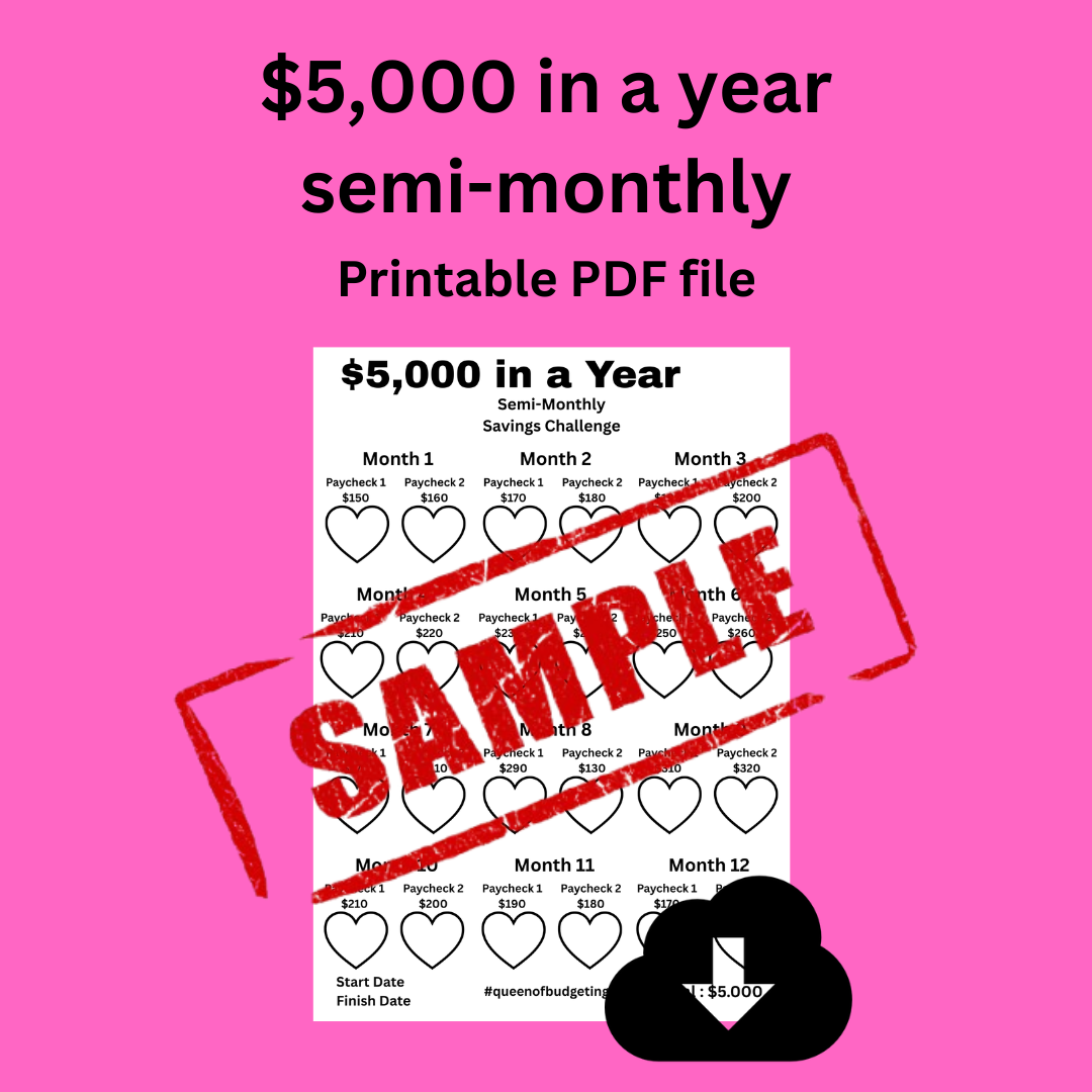 $5,000 in a year semi-monthly