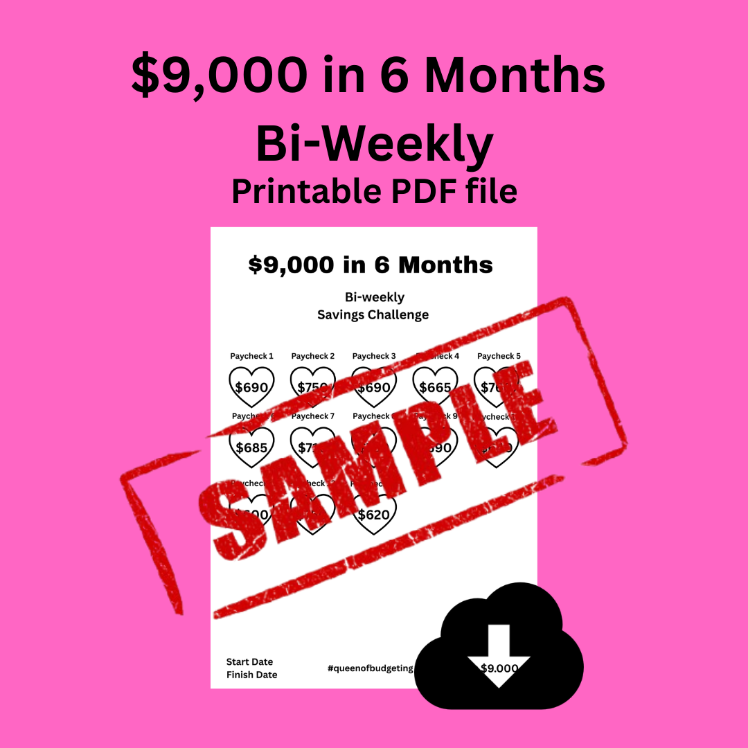 $9,000 in 6 Months Bi-Weekly