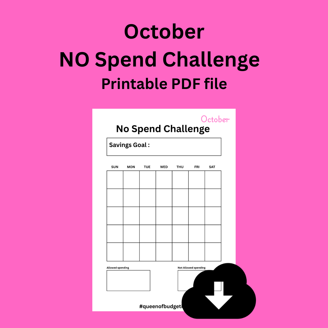 October No Spend Challenge
