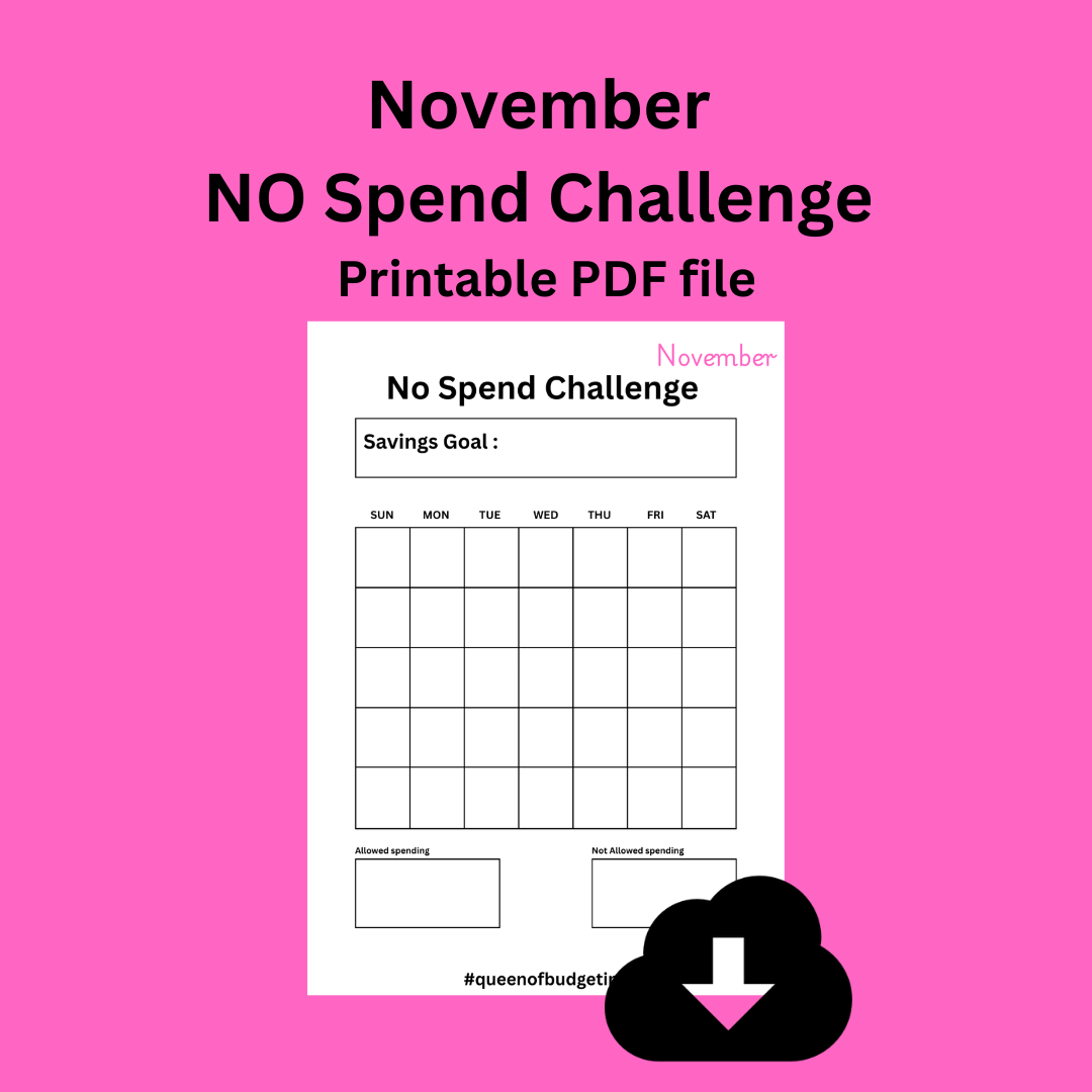 November No Spend Challenge