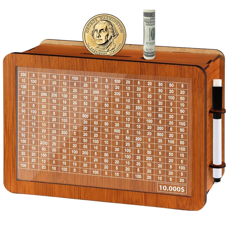 Wooden Cash Saving Box