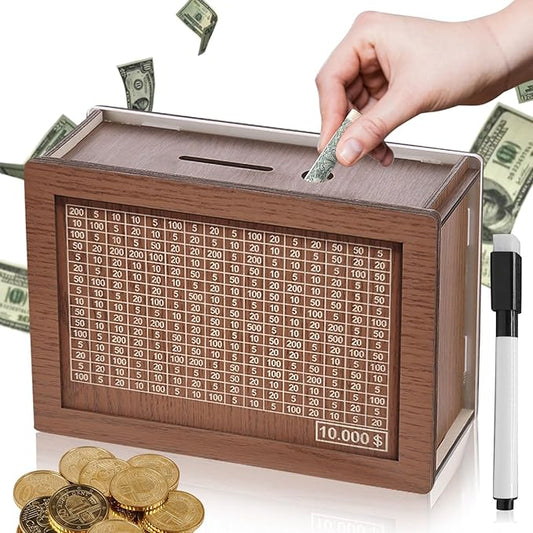 Wooden Cash Saving Box