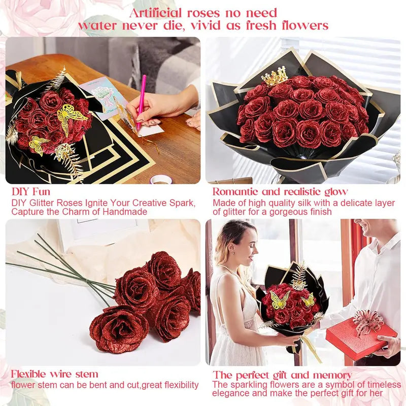 Glitter Rose Bouquet Gift