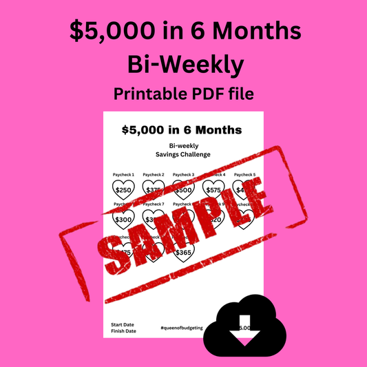 $5,000 in 6 months bi-weekly