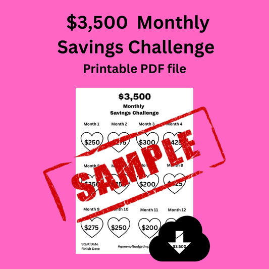 $3,500 Monthly Savings Challenge