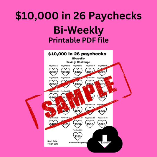 $10,000 in 26 Paychecks Savings Challenge