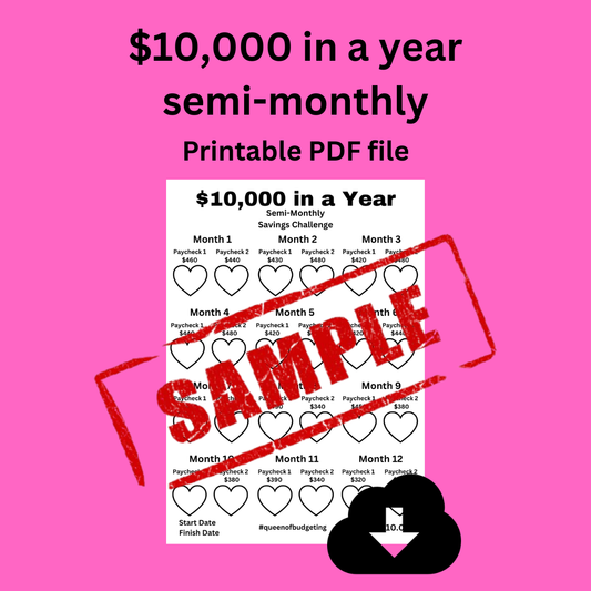 $10,000 in a Year Semi-Monthly