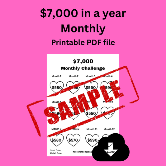 $7,000 in a year Monthly