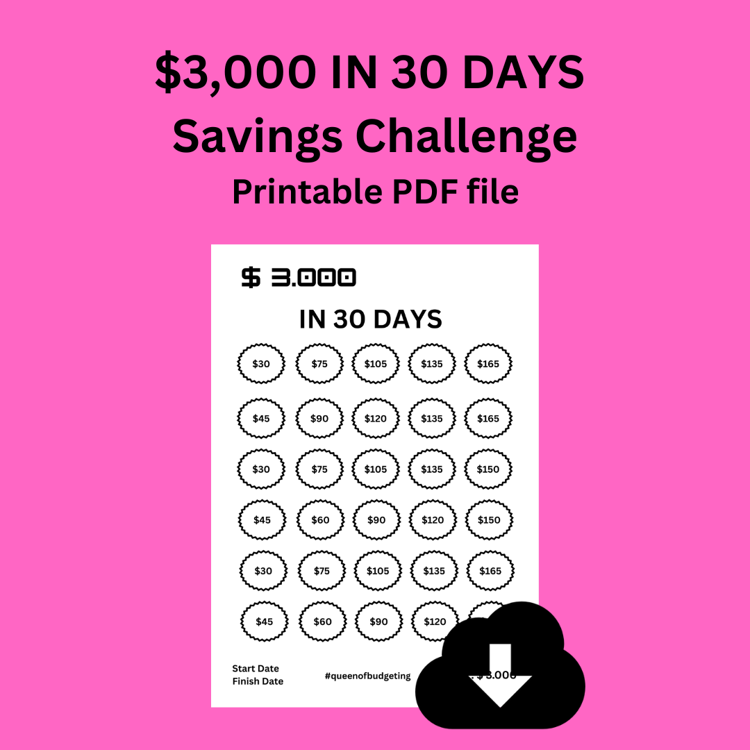 $3,000 IN 30 DAYS Savings Challenge