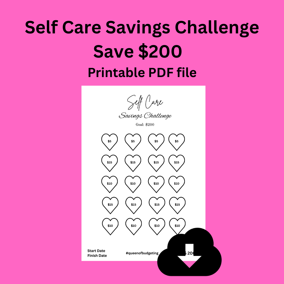 Self Care Savings Challenge  Save $200