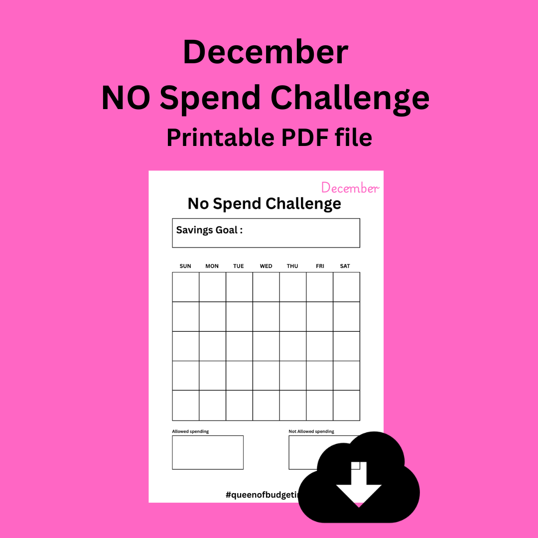 December No Spend Challenge