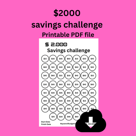 $2000  Savings challenge