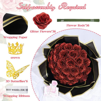 Glitter Rose Bouquet Gift